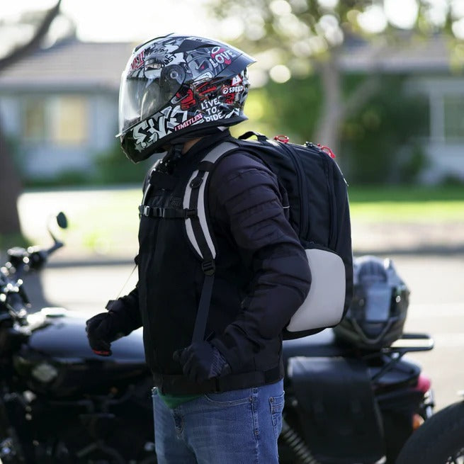 Drip Mods Super Reflective Motorcycle Backpack