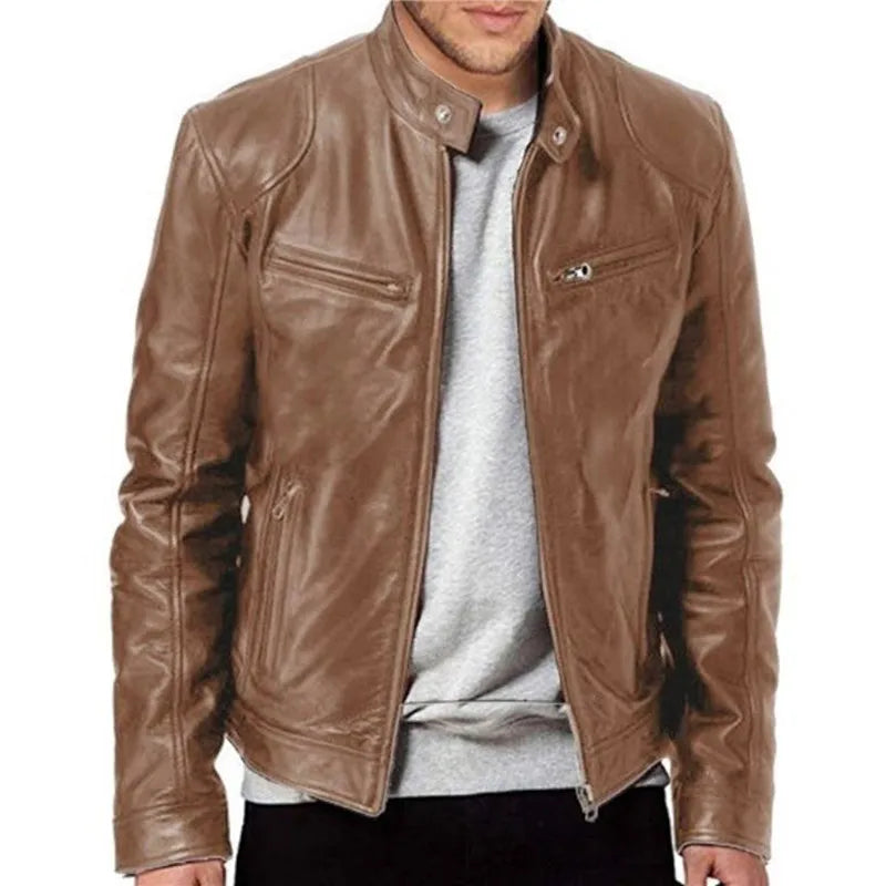 Retro Leather Motor Jacket