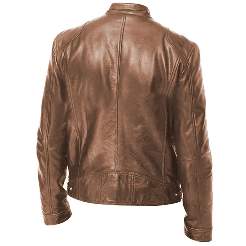 Retro Leather Motor Jacket