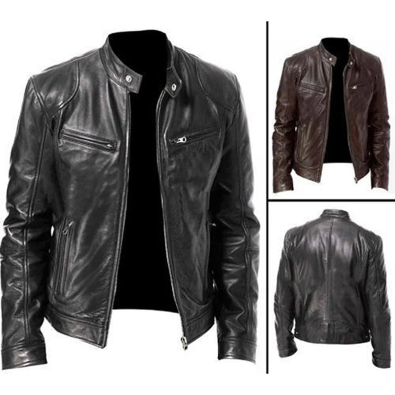 Retro Leather Motor Jacket