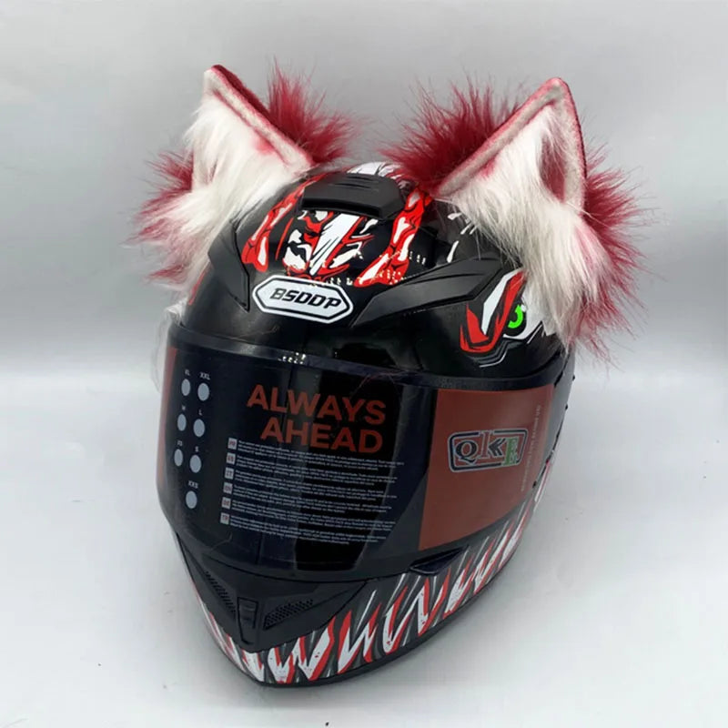 3D Wolf Ears Bike Motor Helmet Accessory