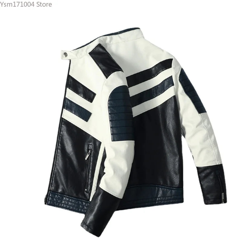 Sporty leather Motorcycle Racing Jacket