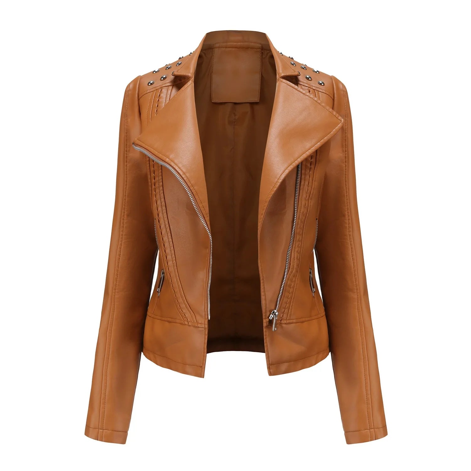 Women's Faux Leather Motor Jacket