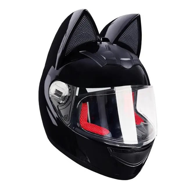 Cat Ear Full Face Motorcycle Bluetooth Helmet