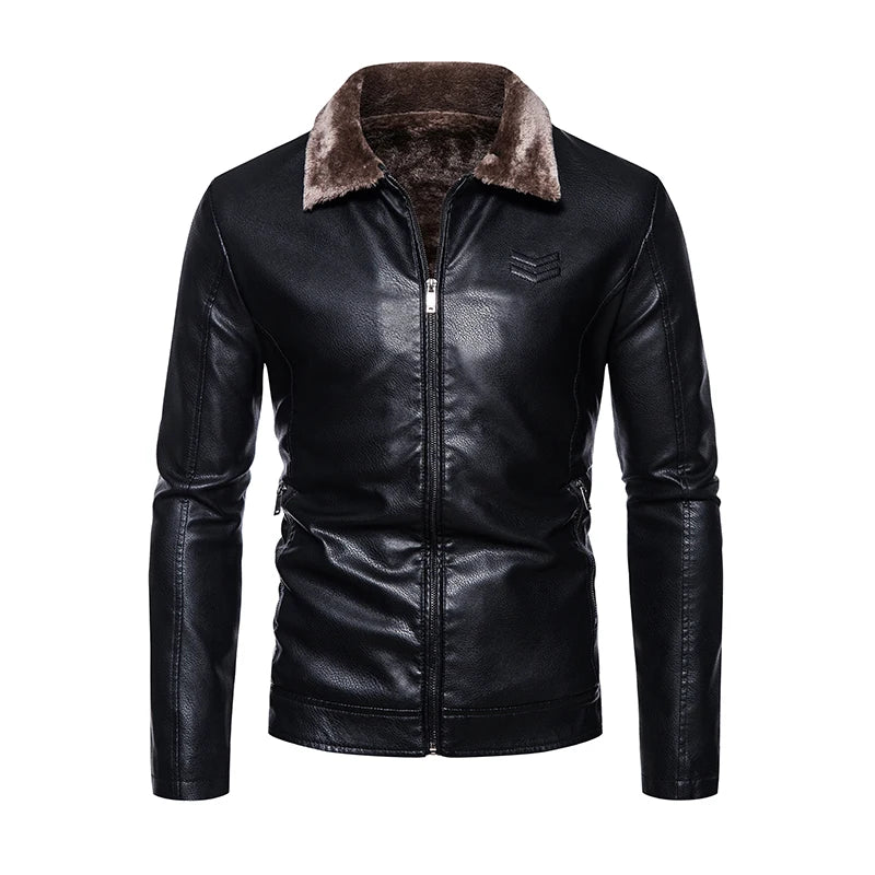 Drip Mods Windproof Motorcycle Jacket with Fur Collar