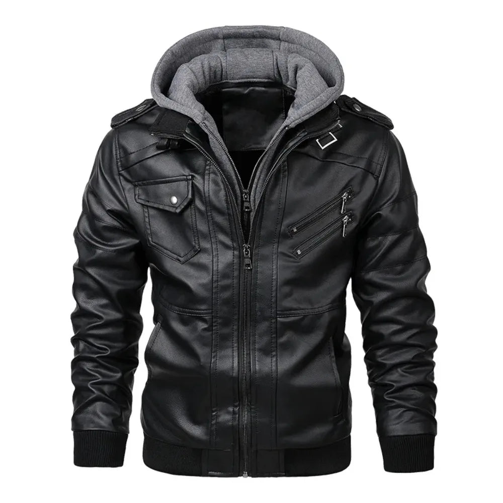 Drip Mods Hoodie Motorcycle Leather Jacket