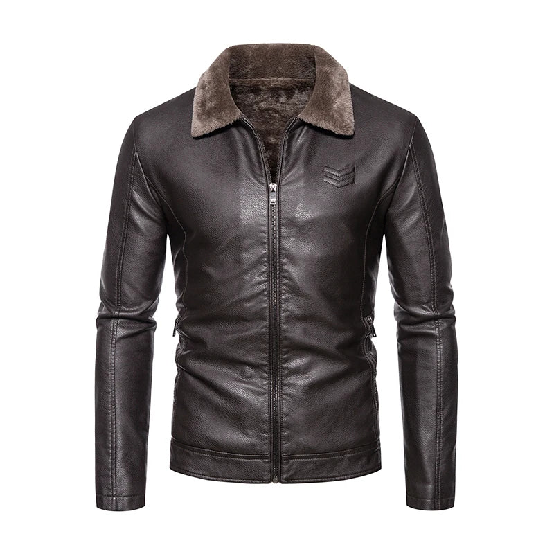 Drip Mods Windproof Motorcycle Jacket with Fur Collar