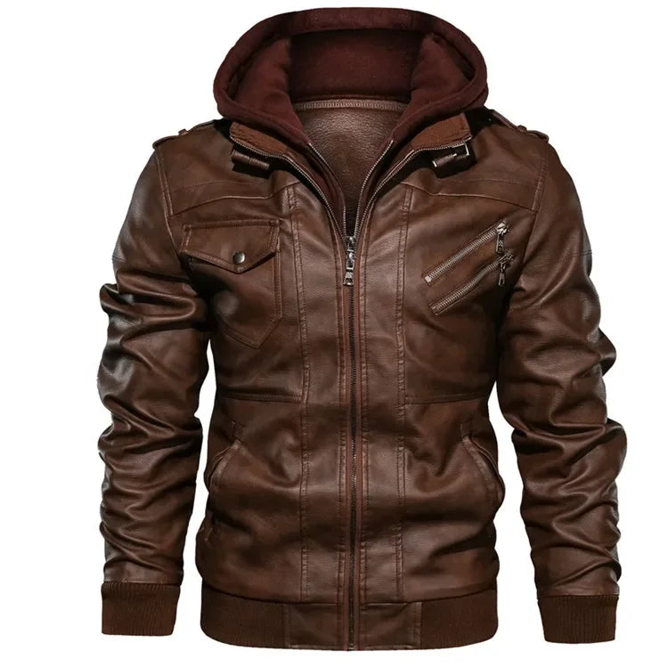 Drip Mods Hoodie Motorcycle Leather Jacket