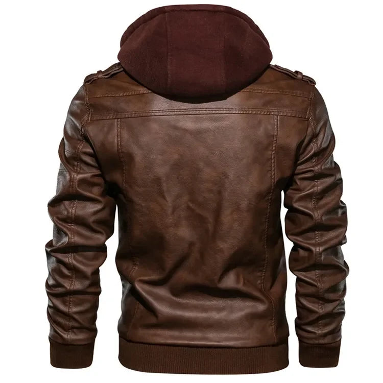 Drip Mods Hoodie Motorcycle Leather Jacket