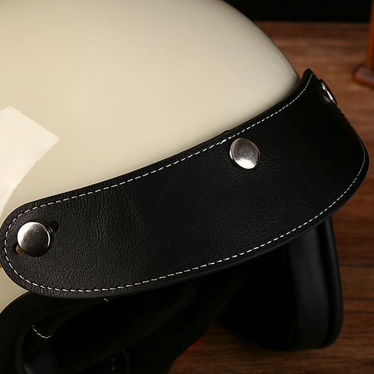 Retro Helmet Leather Visor