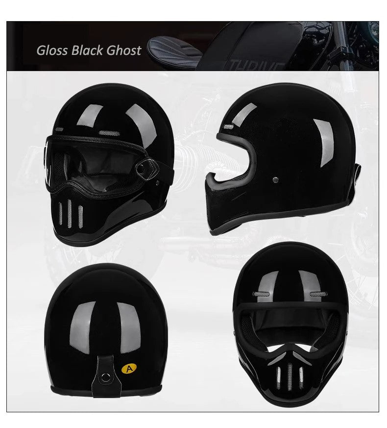 Retro Full Face Bluetooth Helmet