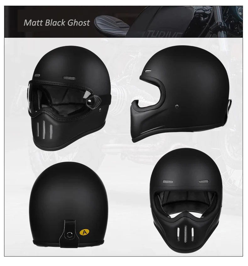 Retro Full Face Bluetooth Helmet