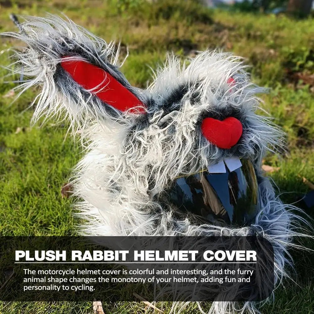 Motorcycle Helmet Cover - Evil Wolly Rabbit