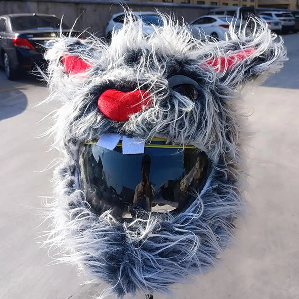 Motorcycle Helmet Cover - Evil Wolly Rabbit